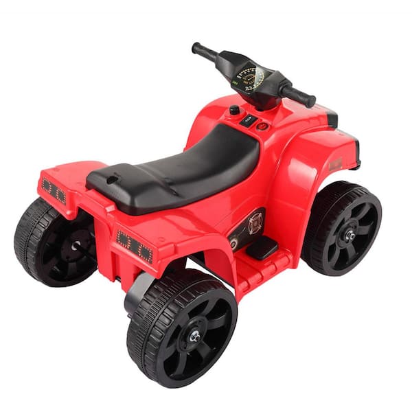 6-Volt Kids Ride on ATV Car 4 Wheelers Electric Quad with Horn and LED Lights, Red