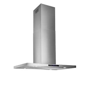 Elite 36 in. T-Style Island Range Hood, 640 Max Blower CFM, Stainless Steel with Code Ready Technology
