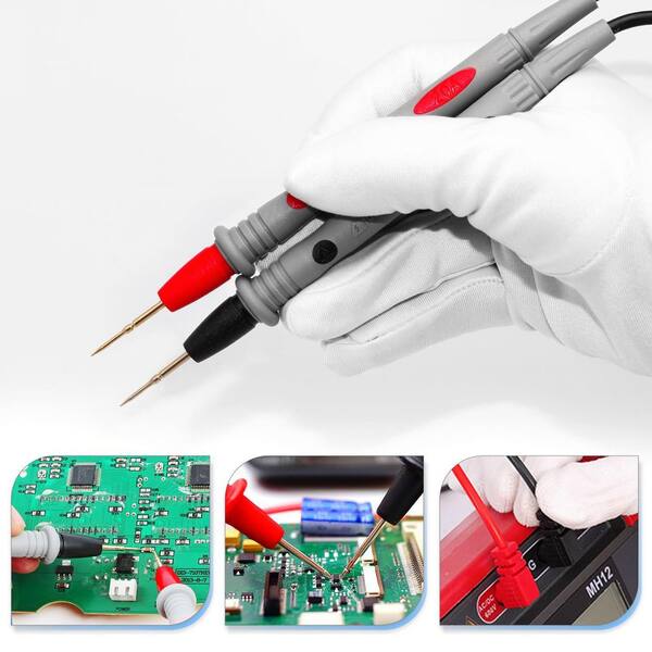 1000V 20A 10A Digital Multimeter Sample Test Leads Pin Needle Tip