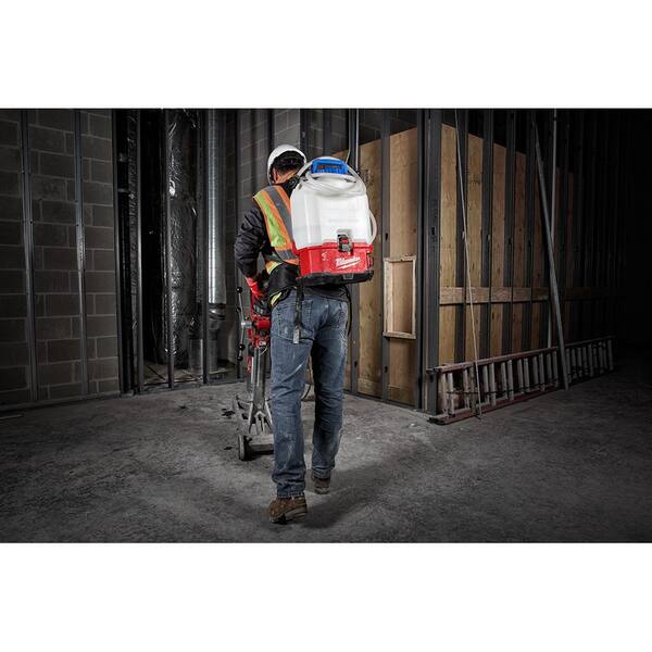 Milwaukee MX Fuel Lithium-Ion Cordless Handheld Core Drill Kit with Stand and M18 4 gal. Switch Tank Backpack Water Supply Kit