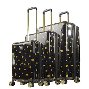 Impulse Mixed Dots Hardside Spinner Luggage 3-pieces set, Black