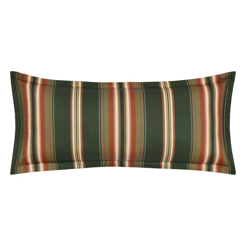 Brianna Forest Cotton Stripe Bolster Decorative Throw Pillow 15 In. L X 30 In. W price history on PriceWatchPro