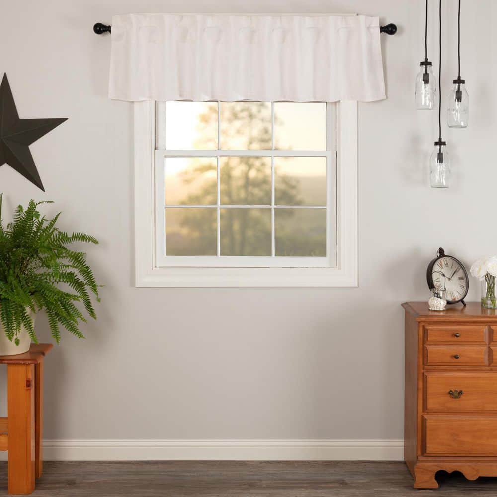 Simple Life Flax 72 in. L x 16 in. W Cotton Linen Blend Valance in Antique White price history on PriceWatchPro