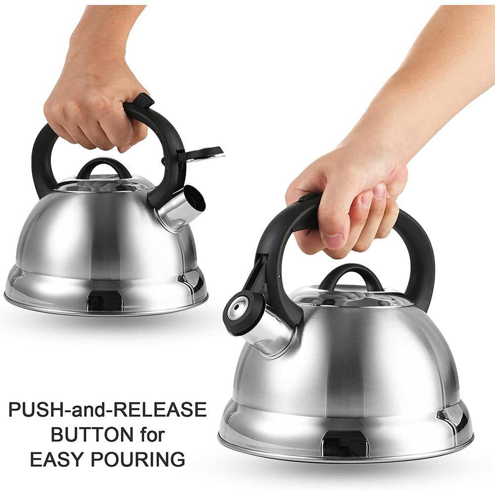 2.3 Quarts Stainless Steel Whistling Stovetop Tea Kettle