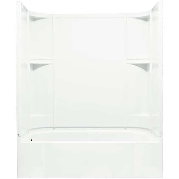 STERLING Accord 30 in. x 60 in. x 74-1/4 in. Bath and Shower Kit with Left-Hand Drain in White