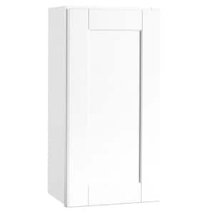 Shaker Satin White Stock Assembled Wall Kitchen Cabinet (15 in. x 30 in. x 12 in.)