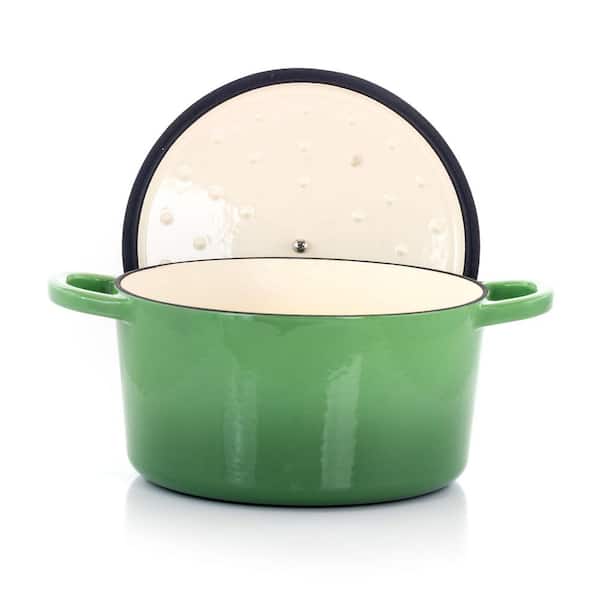 Artisan 5 qt. Round Cast Iron Nonstick Dutch Oven in Pistachio Green with Lid Artisan 5 qt. Round Cast Iron Nonstick Dutch Oven in Pistachio Green with Lid