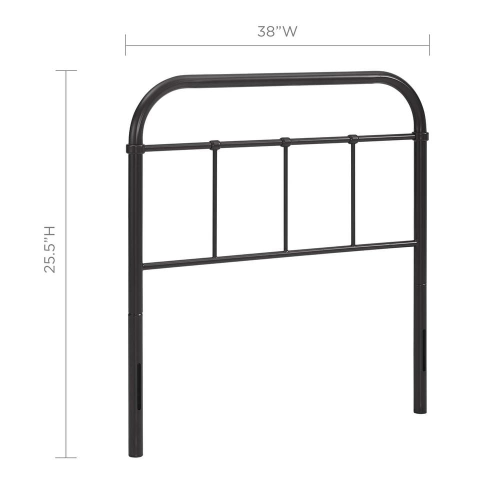 Twin Black Steel Industrial Bedstead with Vintage Design