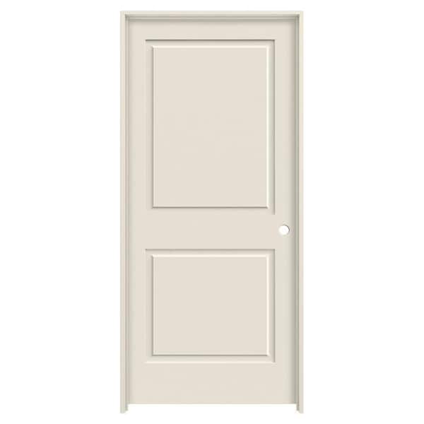 JELD-WEN 30 in. x 80 in. Primed Left-Hand C2020 2-Panel Square Top Premium Composite Single Prehung Interior Door