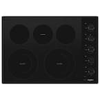 30 in. Radiant Electric Ceramic Glass Cooktop in Black with 5 Elements including 2 Dual Radiant Elements