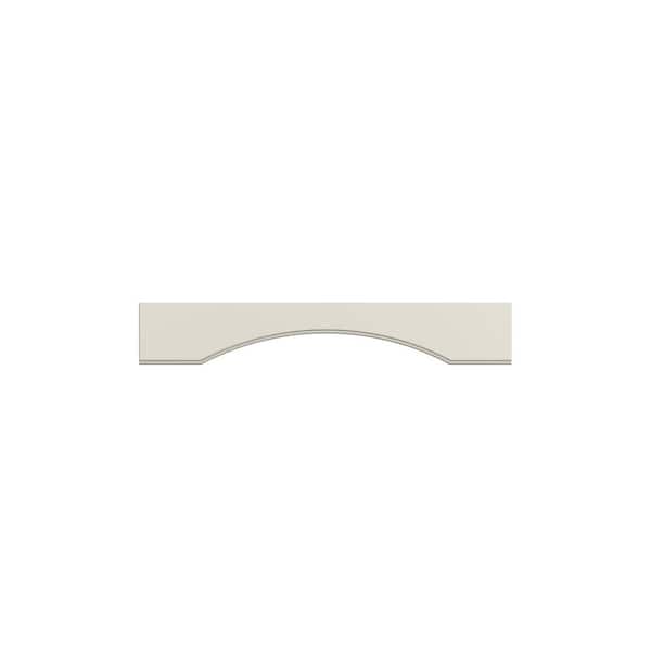 Damascus Raised 36 in. W x 6 in. H x 0.75 in. D in French Vanilla Arched Valance in Assembled Wall Cabinet