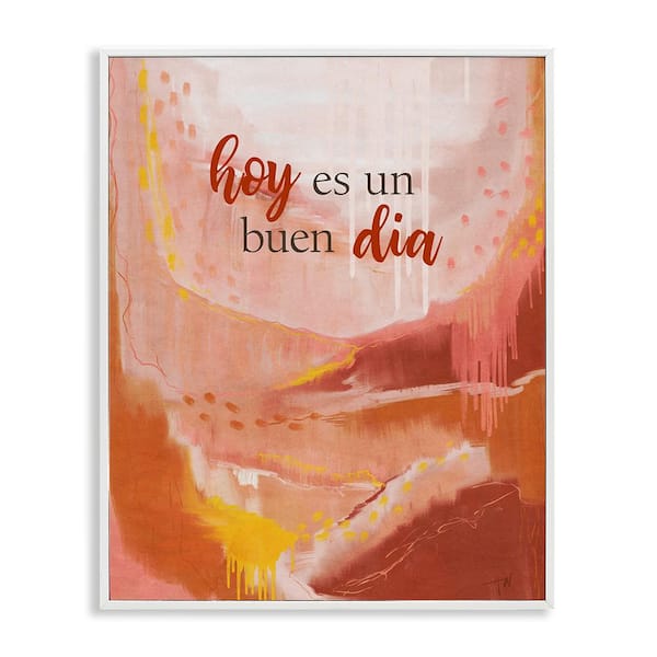 Stupell Industries Today's a Good Day by Angel Nicole White Framed Typography Giclee Art Print 30 in. x 24 in.