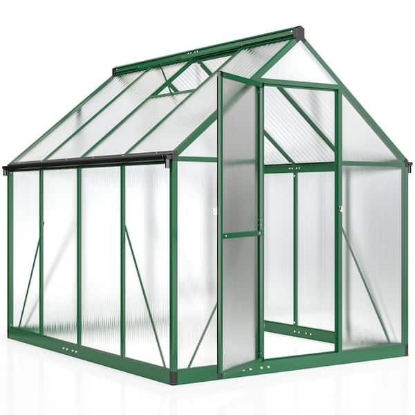 VIWAT 6 ft. W x 7 ft. D Greenhouse for Outdoors, Polycarbonate