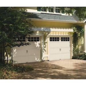 Gallery Steel Long Panel 16 ft x 7 ft Insulated 6.5 R-Value  White Garage Door with SQ24 Windows