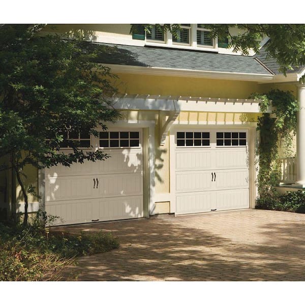 Gallery Steel Long Panel 8 ft x 7 ft Insulated 6.5 R-Value  White Garage Door with SQ24 Windows