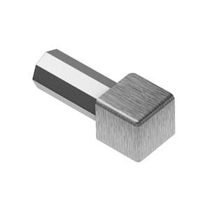 Quadec Brushed Stainless Steel 9/32 in. x 1 in. Metal Inside/Outside Corner