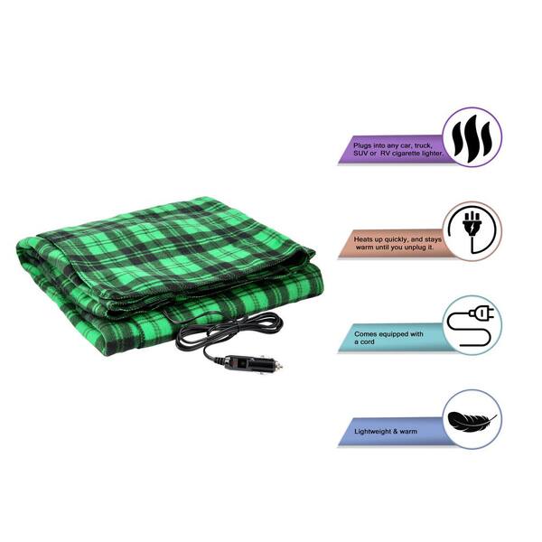 Stalwart Green Polyester Throw Blanket M600033