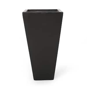 Fardeen 24.75 in. H Matte Black Lightweight Concrete Outdoor Patio Planter