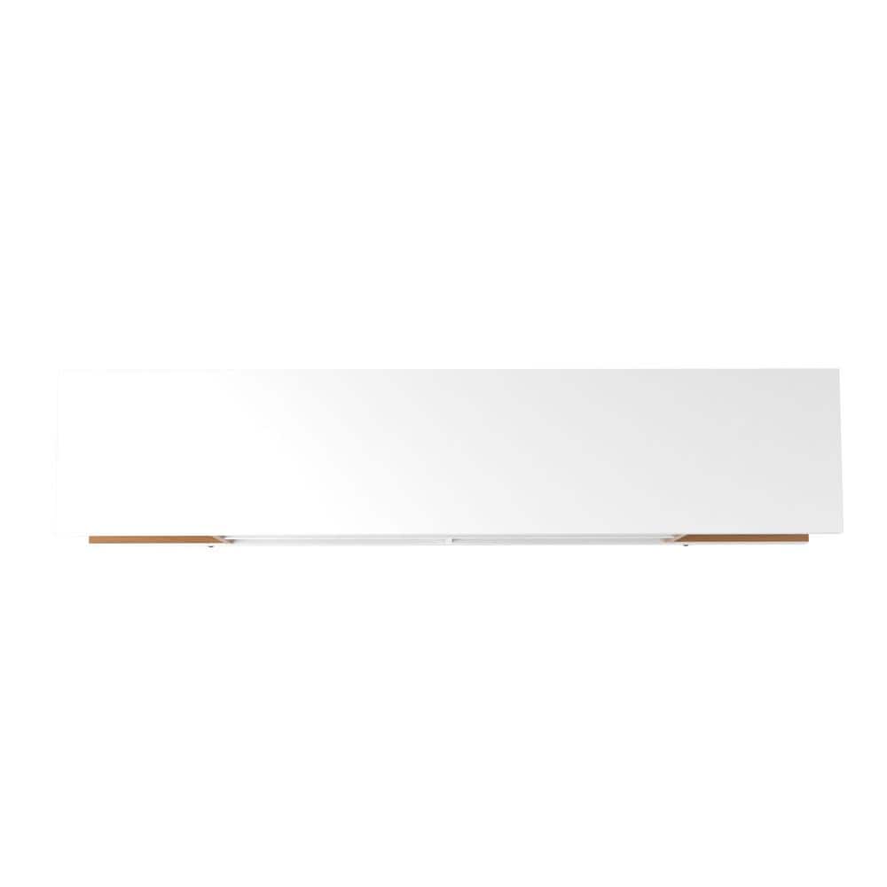Utopia 70'' White Gloss and Maple Cream Modern TV Stand