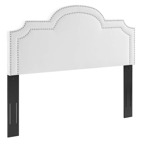 MODWAY Belinda Performance 39in Velvet Twin Headboard in White