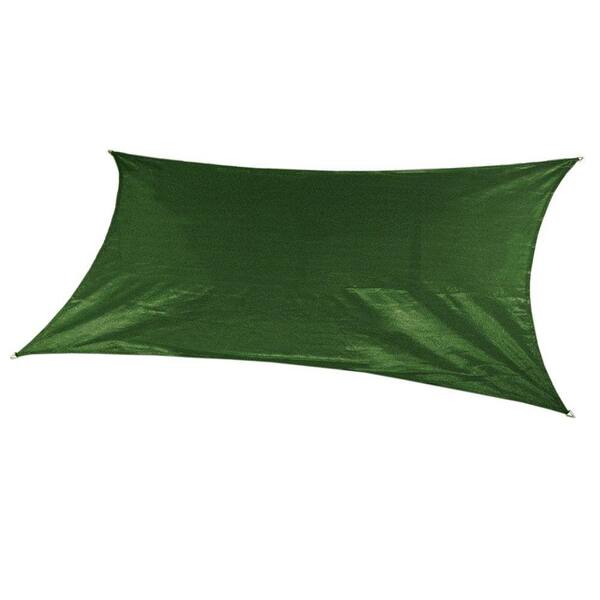 Coolaroo 18 ft. x 10 ft. Olive Green Rectangle Ultra Shade Sail with Kit