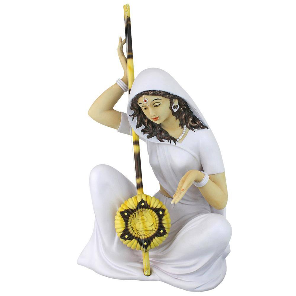 Design Toscano 14 In H Serene Mira Bai Medium Statue Ky The Home Depot