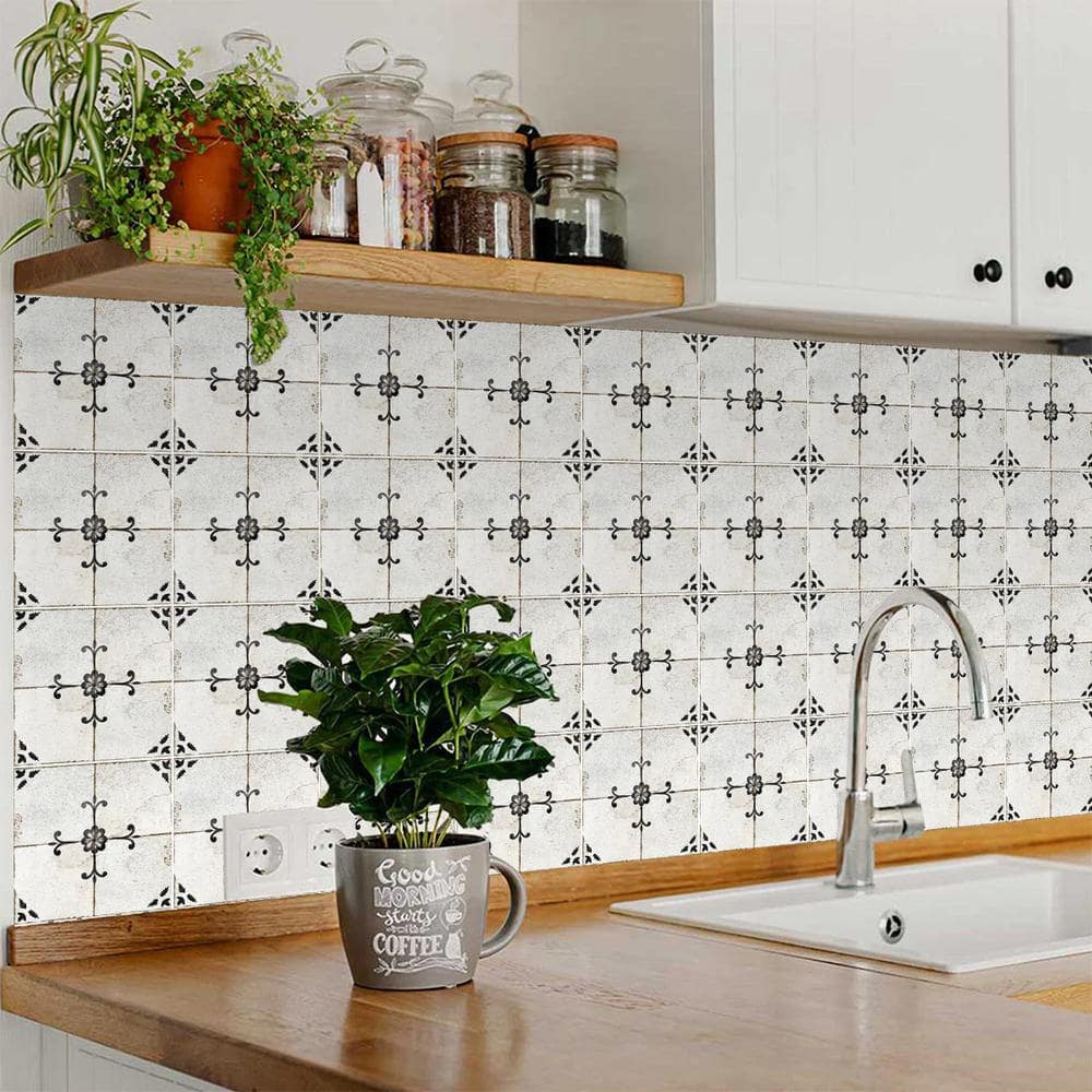 12x12-inch Silver Vinyl Peel and Stick Wall Tiles