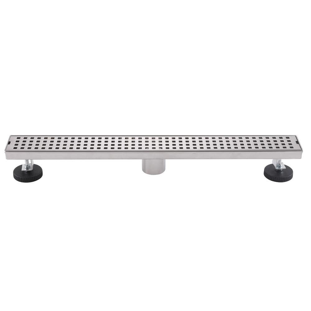 35.43 Inch Linear Shower Drain With Hair Strainer Long Rectangle Stainless Steel Floor Drain in Brushed Nickel price history on PriceWatchPro