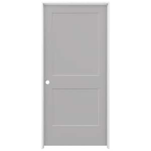 36 in. x 80 in. Monroe Driftwood Painted Right-Hand Smooth Solid Core Molded Composite MDF Single Prehung Interior Door