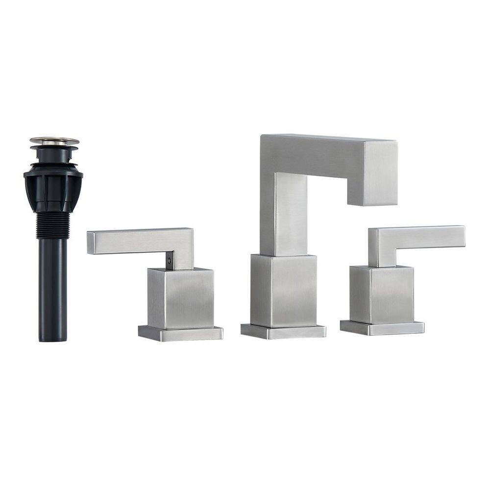 Waterfall Bathroom Faucets for Sink 3 Hole,2-Handles with Pop Up Drain Assembly and Lead-Free Supply Hose,Brushed Nickel price history on PriceWatchPro