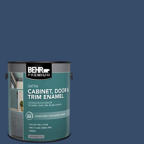 BEHR PREMIUM 1 gal. #580D-7 Deep Royal Satin Enamel Interior/Exterior Cabinet, Door & Trim Paint
