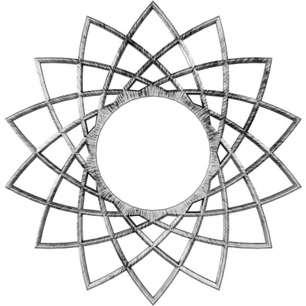 Ekena Millwork 3/4 in. x 22 in. x 22 in. Eleanor Architectural Grade PVC Pierced Ceiling Medallion