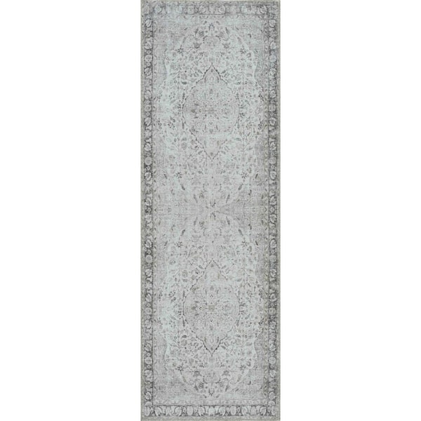 Haile Light Gray/Dark Gray/Neutral 3 ft. x 8 ft. Area Rug