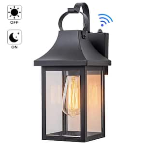 Black Dusk to Dawn Outdoor Hardwired Wall Lantern Scone with No Bulbs Included