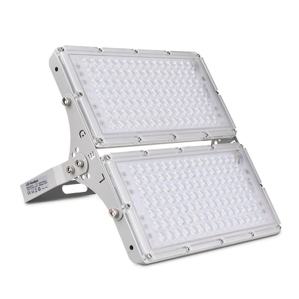 CIPACHO 200-Watt 180-Degree Black Outdoor Integrated LED Thin Flood Light
