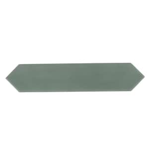 Piquet Green 2 in. x 10 in. Matte Ceramic Picket Wall and Floor Tile (5.38 sq. ft./case) (44-pack)