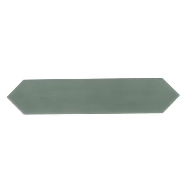 Apollo Tile Piquet Green 2 in. x 10 in. Matte Ceramic Picket Wall and Floor Tile (5.38 sq. ft./case) (44-pack)