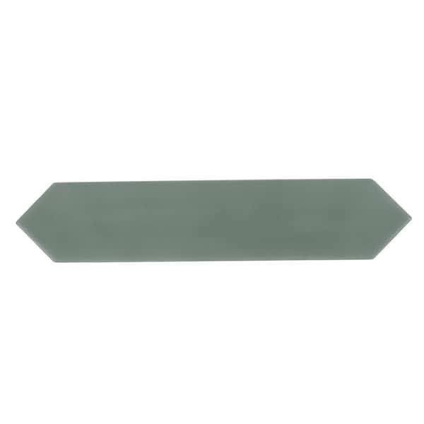 Piquet 2 in. x 10 in. Pine Green Ceramic Matte Wall and Floor Tile (35 Cases/188.3 sq. ft./Pallet)