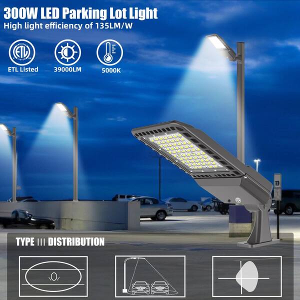 WYZM 1500- Watt Equivalent 300-Watt Integrated LED Bronze Parking