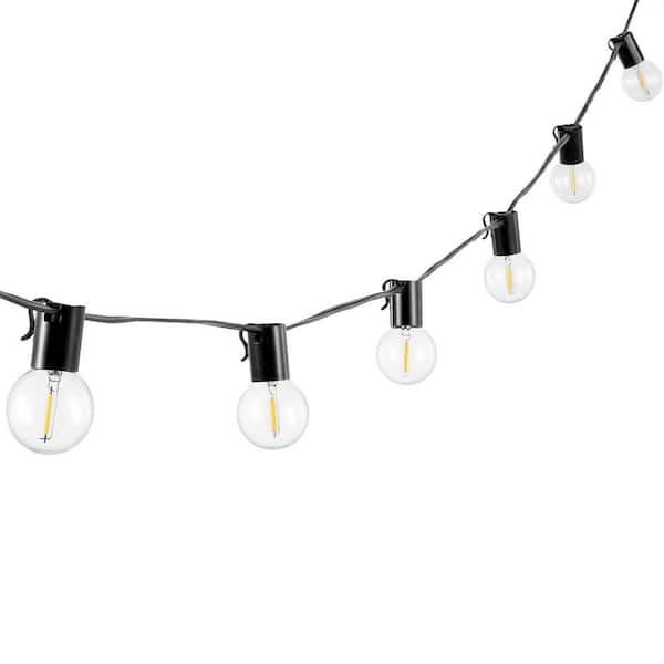 SAFAVIEH Huron 10-Light 10 ft. Outdoor Plug-In Integrated LED Globe String -Light