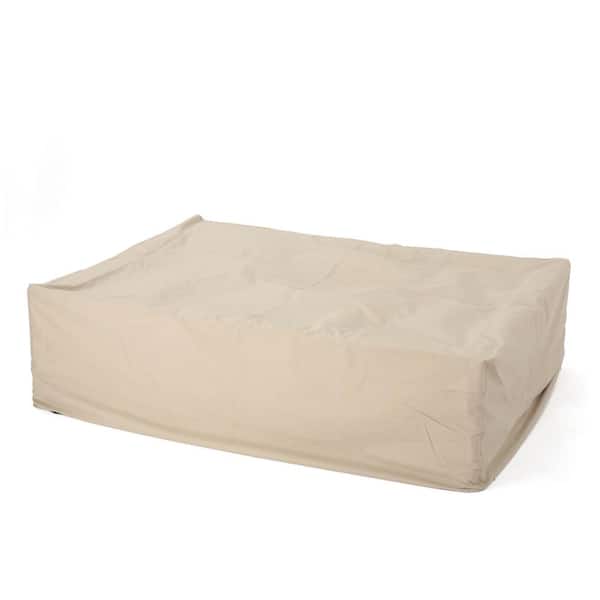 Unbranded 95 in. x 72 in. Outdoor Beige Large Rectangle Patio Set Cover, Waterproof Fabric Chat Set Cover for Patio Furniture