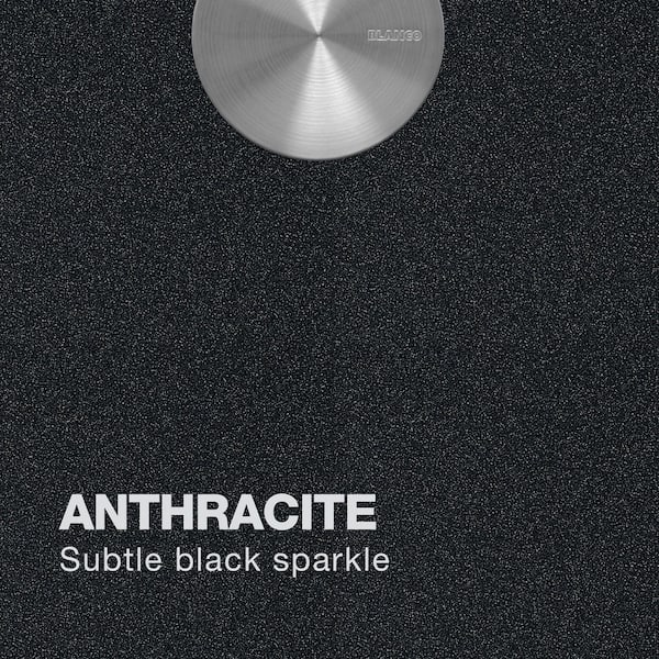 Blanco - PRECIS Undermount Granite Composite 24 in. Single Bowl Kitchen Sink in Anthracite