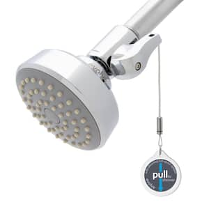 1-Spray Pattern with 1.25 GPM 3.25 in. Wall Mount Massage Fixed Shower Head with Thermostatic Valve in Chrome