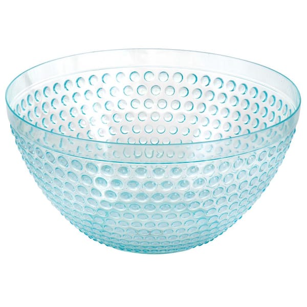 5pc Plastic Mixing Bowl Set with Lids Blue - Bowls