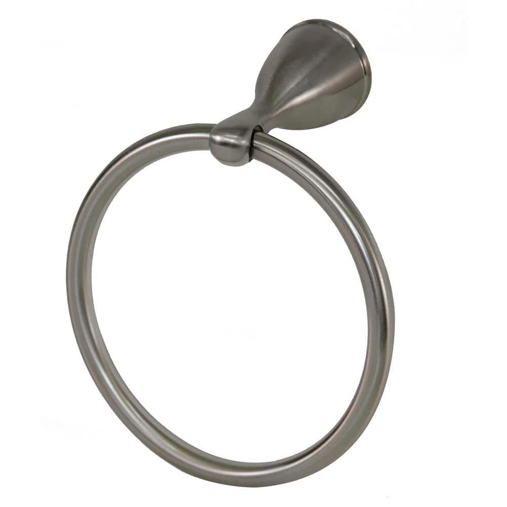 Brushed Nickel Wall Mounted Towel Ring with Zinc Base