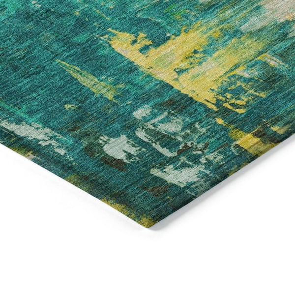Chantille Machine Washable Indoor/Outdoor Abstract ACN1977 Green 2 ft. x 3 ft. Accent Rug