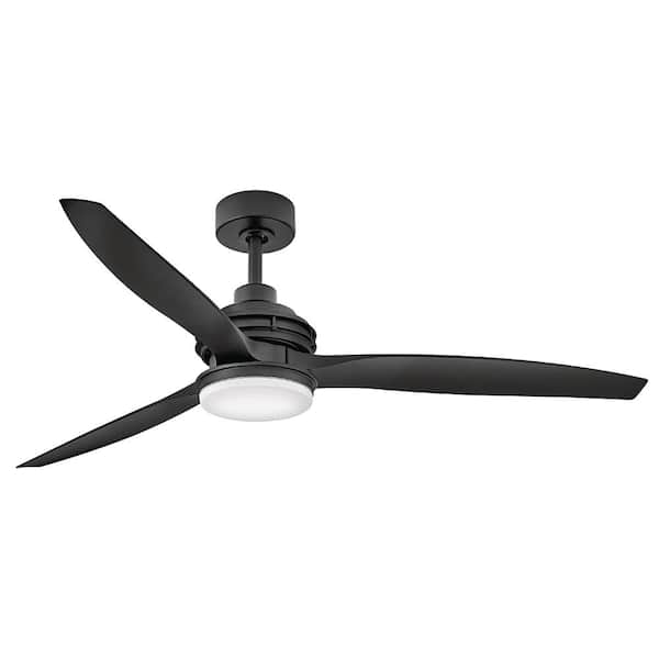 Artiste 60.0 in. Indoor/Outdoor Integrated LED Matte Black Ceiling Fan with Remote Control