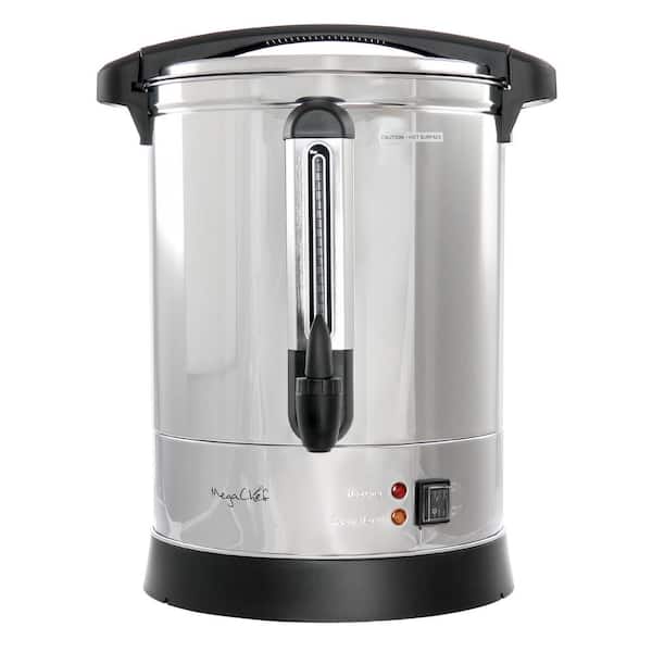 MegaChef 100 Cup Stainless Steel Coffee Urn in Silver