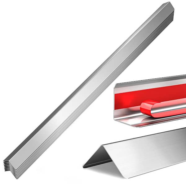 10-Pack 2 in. x 2 in. x 4 ft. Stainless Steel Wall Corner Guard, Metal Drywall Corner Bead with Smooth Folded Edge