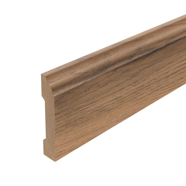 Fawn Pore 0.62 in. T x 3.3 in. W x 94.5 in. L Textured Wood Look Laminate Moulding/Trim Base Molding
